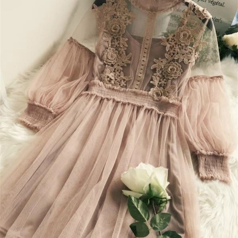 Arrival Lace Flower Dress Gauze Lantern Sleeve Voile Long Female Retro Hook Princess 2 Piece Set 220419, Apricot
Arrival Lace Flower Dress Gauze Lantern Sleeve Voile Long Female Retro Hook Princess 2 Piece Set 220419, Apricot