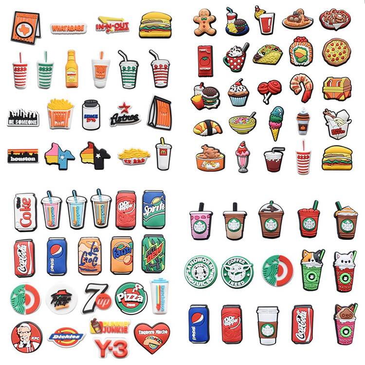 Fast delivery Soft Rubber croc shoes charms coffee milk tea beverage PVC Shoe charms Shoecharms Buckles Fashion Accessories Plastic ornaments
Fast delivery Soft Rubber croc shoes charms coffee milk tea beverage PVC Shoe charms Shoecharms Buckles Fashion Accessories Plastic ornaments