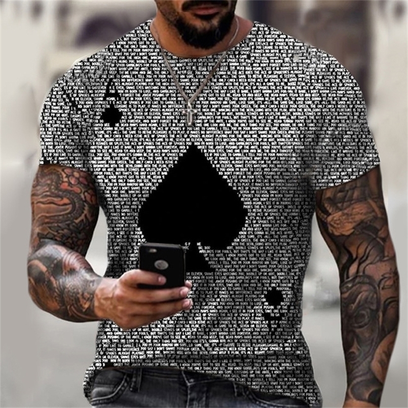 Men's T-shirt Short Sleeve T Shirt Summer Mens Clothing Casual Ace Spades Card Letters Print Loose Tops T-shirt For Men 220407, 003
Men's T-shirt Short Sleeve T Shirt Summer Mens Clothing Casual Ace Spades Card Letters Print Loose Tops T-shirt For Men 220407, 003