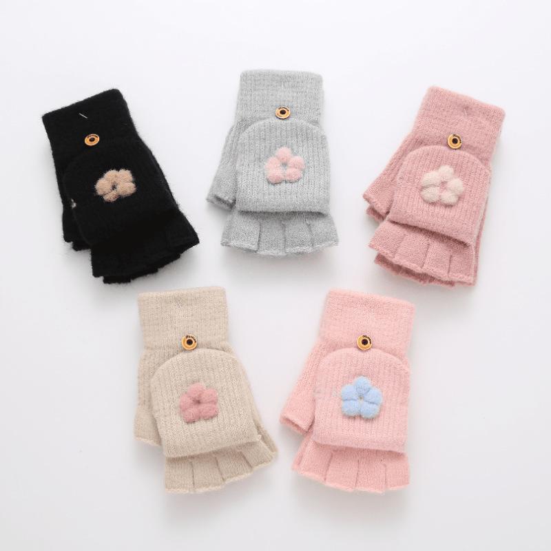 Five Fingers Gloves Fashion Fingerless Flip Women Cute Flower Pattern Knitted Female Soft Casual Touch Screen Mittens
Five Fingers Gloves Fashion Fingerless Flip Women Cute Flower Pattern Knitted Female Soft Casual Touch Screen Mittens