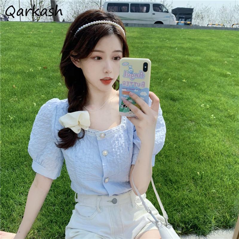 Women' Blouses & Shirts Women Short Sleeve Sweet Elegant Lovely Summer Crop Tops All-match Korean Arrival Prevalent Stylish Camisas Mujer I, White
Women' Blouses & Shirts Women Short Sleeve Sweet Elegant Lovely Summer Crop Tops All-match Korean Arrival Prevalent Stylish Camisas Mujer I, White