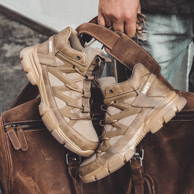 Work Boots Indestructible Safety Shoes Men Steel Toe Shoes Puncture-Proof Work Sneakers Male Footwear Adult Security Shoes 220507