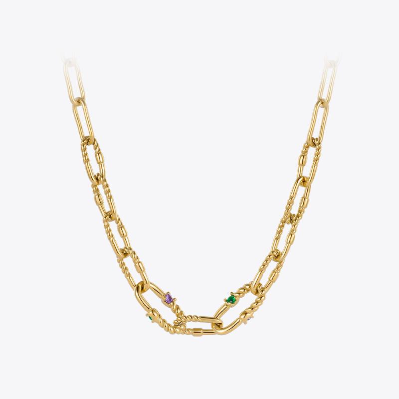 Chains Goth Twist Choker Stainless Steel Necklace For Women Zircon Necklaces 2022 Halloween Fashion Jewelry Colar P213263Chains
Chains Goth Twist Choker Stainless Steel Necklace For Women Zircon Necklaces 2022 Halloween Fashion Jewelry Colar P213263Chains