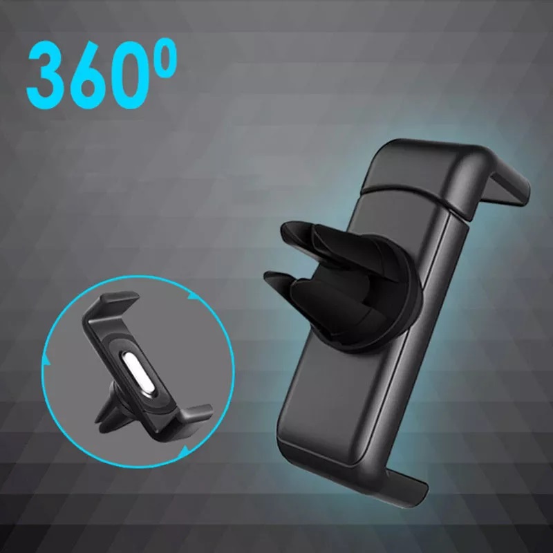 Universal Black Telescopic Car Phone Holder Compact Car Air Vent Mount