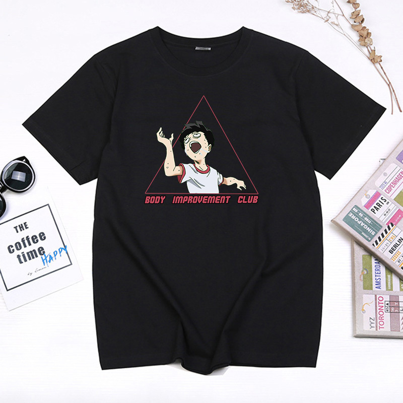 Mob Psycho 100 Anime Printed T Shirt Shigeo Kageyama Running Graphic Tops Women Men Harajuku Manga Clothing Summer Casual Tees 220607