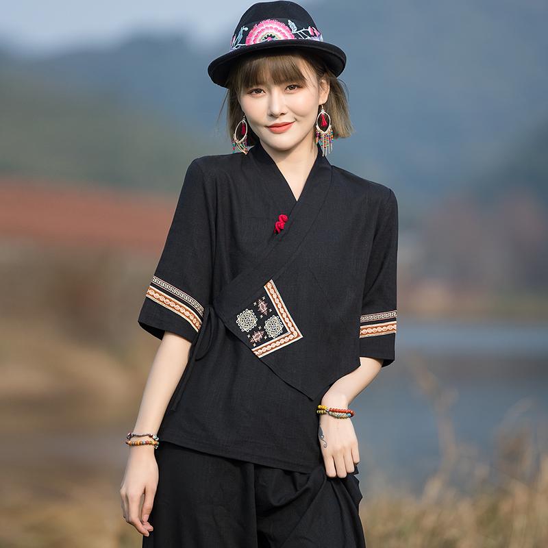 Ethnic Clothing Summer Cotton Embroidered Loose China Tops Hanfu Chinese Style Harajuku Vintage Tang Suit Women Casual 2022 BlouseEthnic Eth
Ethnic Clothing Summer Cotton Embroidered Loose China Tops Hanfu Chinese Style Harajuku Vintage Tang Suit Women Casual 2022 BlouseEthnic Eth