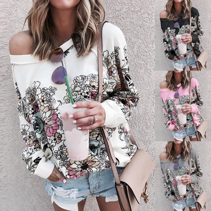 Women's Blouses & Shirts Women Fashion Autumn Sexy Off Shoulder Floral Long Sleeve O-neck Blouse T-Shirt, Black
Women's Blouses & Shirts Women Fashion Autumn Sexy Off Shoulder Floral Long Sleeve O-neck Blouse T-Shirt, Black