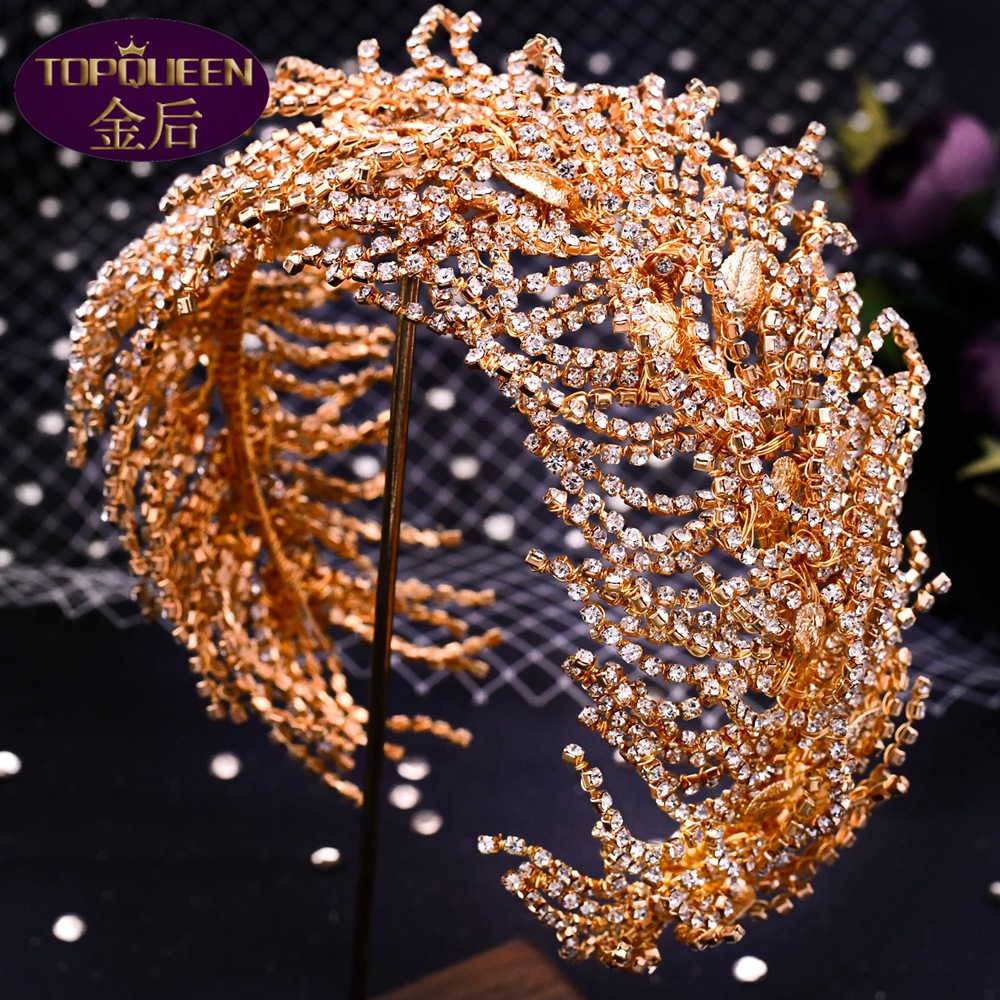 Bridal Wedding Tiara Wide Hair Band Soft Silk Bridal Headwear Crown Rhinestone with Wedding Jewelry Hair Accessories Diamond Bridal Crowns Headpieces