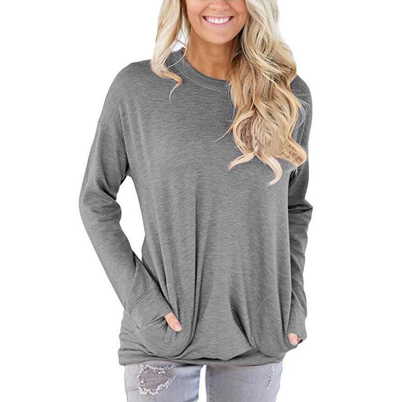 Women' Hoodies & Sweatshirts Winter Autumn Women Shirts O-Neck Bat Long Sleeve Top Casual Buttons Pockets Bottoming Tee Basic Shirt SAWQX1W
Women' Hoodies & Sweatshirts Winter Autumn Women Shirts O-Neck Bat Long Sleeve Top Casual Buttons Pockets Bottoming Tee Basic Shirt SAWQX1W