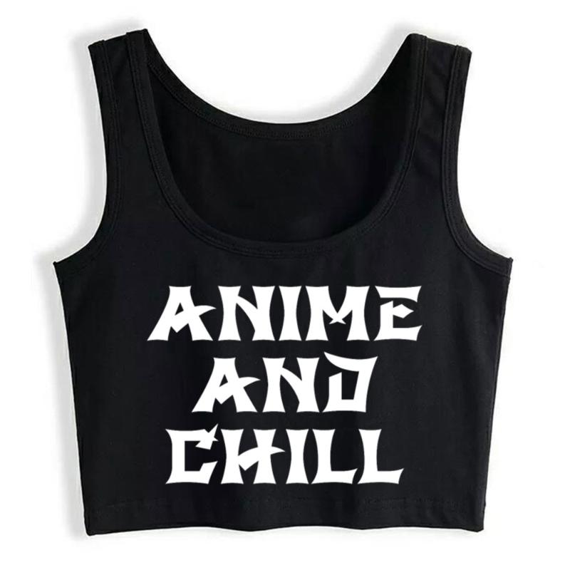 Women' Tanks & Camis Boho Crop Top Anime And Chill Cool Black Sleeveless Y2k Tops Womens Blusas Mujer De Moda 2022 Verano Gym Tank Women
Women' Tanks & Camis Boho Crop Top Anime And Chill Cool Black Sleeveless Y2k Tops Womens Blusas Mujer De Moda 2022 Verano Gym Tank Women