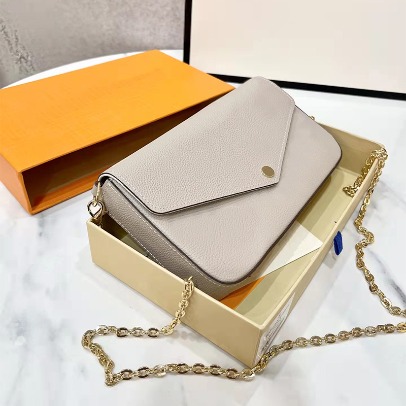 Fashion Card Holder Wallets Designer clutch bag Crossbody Single chain 3pcs set Purse gold metal fittings with Box buckle Shoulder Bags Designer Woman handbag, White letter pattern
Fashion Card Holder Wallets Designer clutch bag Crossbody Single chain 3pcs set Purse gold metal fittings with Box buckle Shoulder Bags Designer Woman handbag, White letter pattern