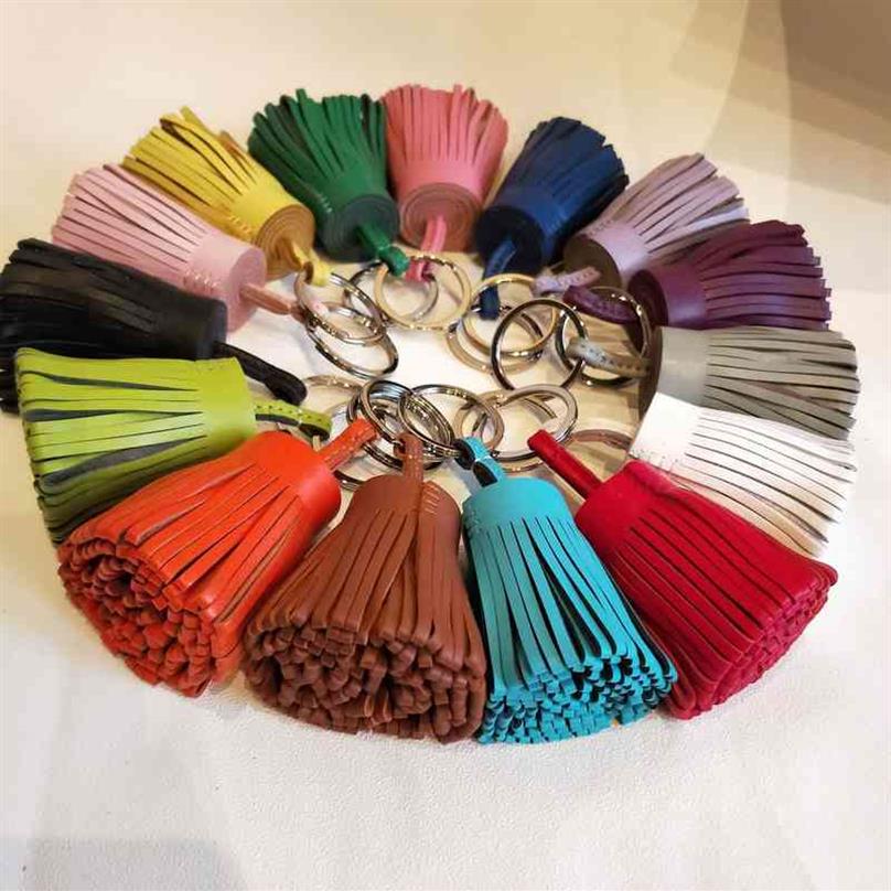 Famous Brand Designer Luxury Genuine Lambskin Real Leather Tassel Keychain Pendant Key Chain For Women Girls Bag Charm264q
Famous Brand Designer Luxury Genuine Lambskin Real Leather Tassel Keychain Pendant Key Chain For Women Girls Bag Charm264q