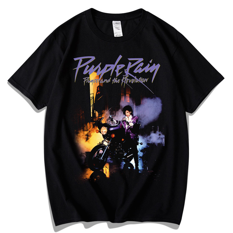 

Men's T-Shirts Prince Purple Rain And The Revolution T Shirt Emo Punk Shirts Rock Hippie Men Oversize Tshirts Goth Gothic Tee-Shirt, 0307059-blue