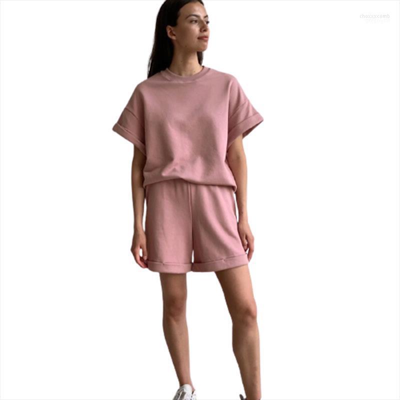 Women' Tracksuits Summer Cotton-Padded Jacket Casual Two-piece Short-sleeved T-Shirt High-waist Shorts Solid Color Suit Sportswear, Khaki tops
Women' Tracksuits Summer Cotton-Padded Jacket Casual Two-piece Short-sleeved T-Shirt High-waist Shorts Solid Color Suit Sportswear, Khaki tops