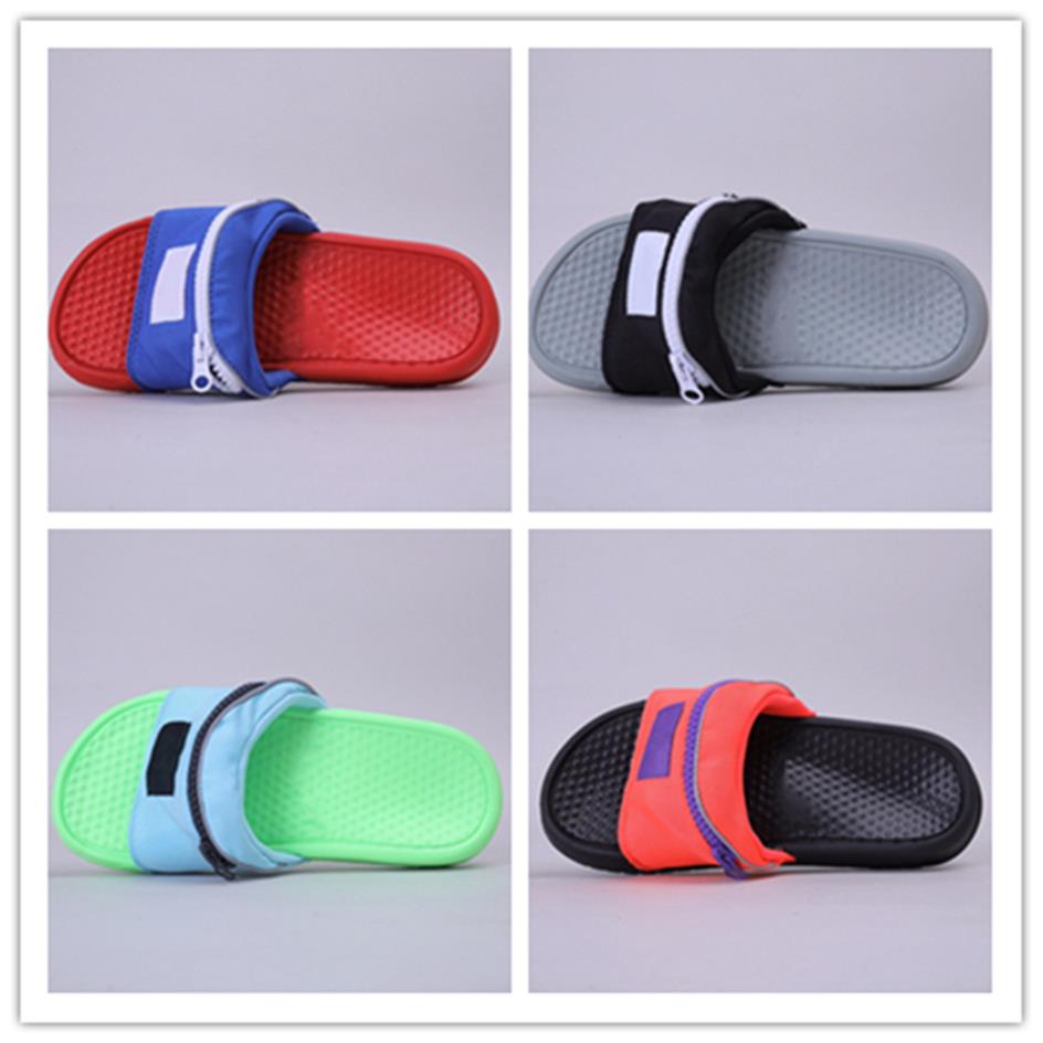 Designer Slippers Fashion Benassi JDI Zipper wallet pocket slipper men women flip-flop summer Outdoor Beach sport sandals shi215e
Designer Slippers Fashion Benassi JDI Zipper wallet pocket slipper men women flip-flop summer Outdoor Beach sport sandals shi215e