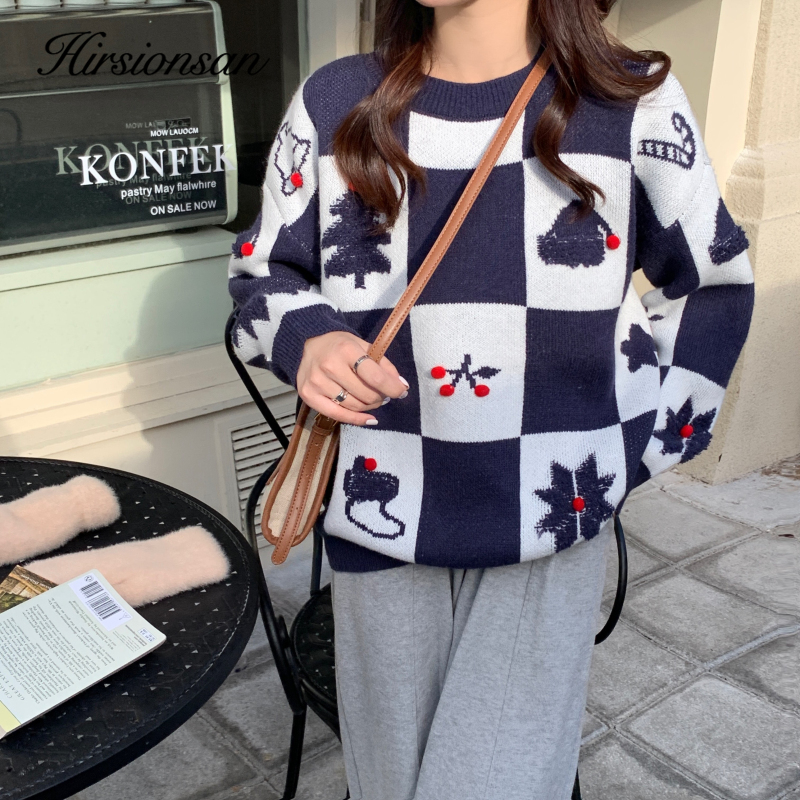 Hirsionsan Thicken Christmas Red Sweaters Women 2021 Korean Long Sleeve Knitted Pullovers Soft Warm Solid Cashmere Female Top, Blue
Hirsionsan Thicken Christmas Red Sweaters Women 2021 Korean Long Sleeve Knitted Pullovers Soft Warm Solid Cashmere Female Top, Blue