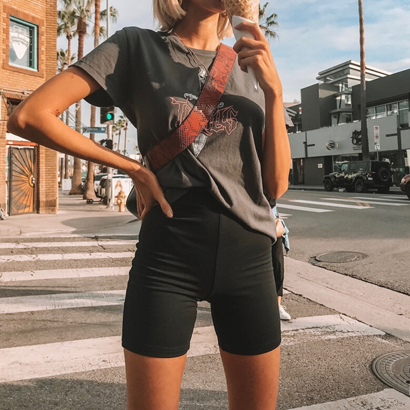 Women Summer Cycling bike Shorts Stretch Basic Short Solid Black Shorts for women female clothing pantalones sweatpants strike 220527