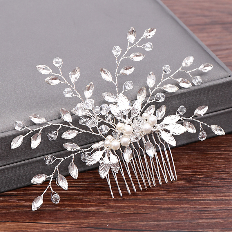Wedding Combs Bridal For Hair Silver Color Pearl Head Jewelry Women Accessories 220726