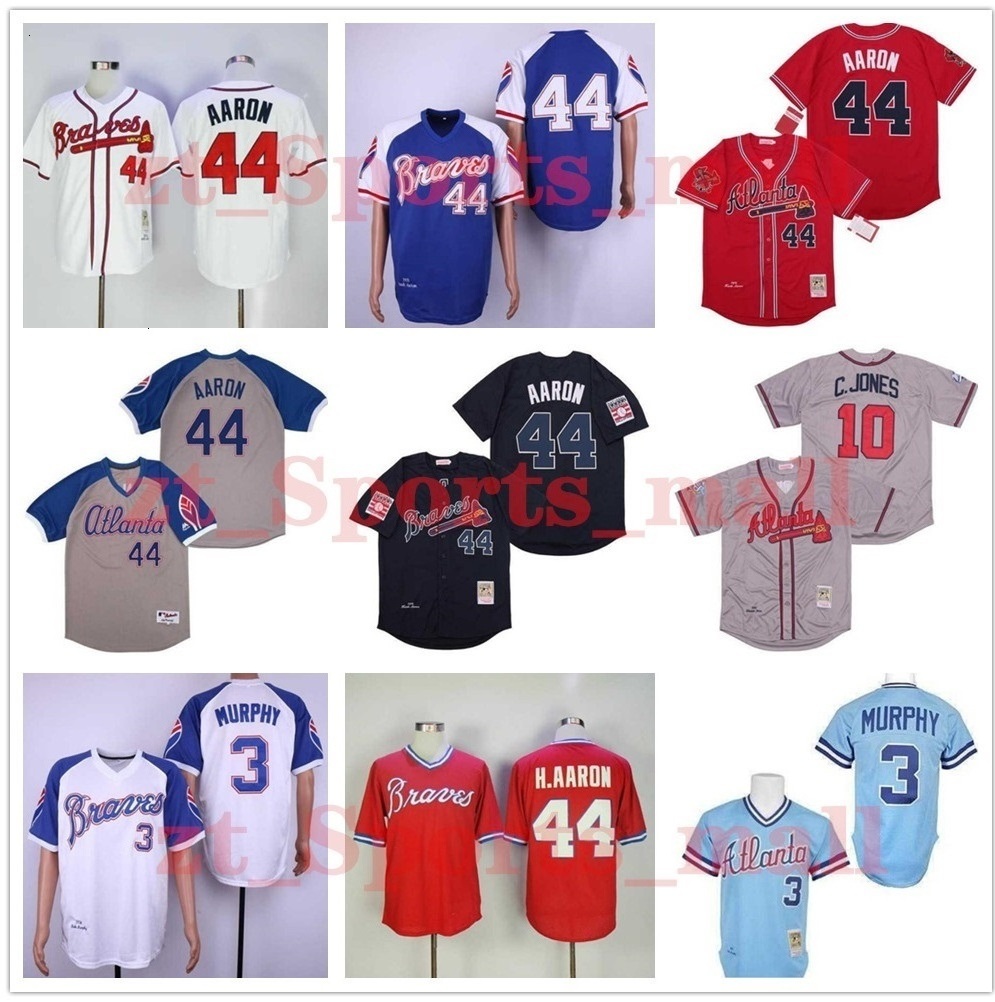 Men Women Youth Vintage 44 Hank Aaron H.Aaron 3 Dale Murphy Jersey 10 Chipper Jones 1957 1963 1973 1974 1982 Retro Baseball Jerseys, As shown in illustration
Men Women Youth Vintage 44 Hank Aaron H.Aaron 3 Dale Murphy Jersey 10 Chipper Jones 1957 1963 1973 1974 1982 Retro Baseball Jerseys, As shown in illustration