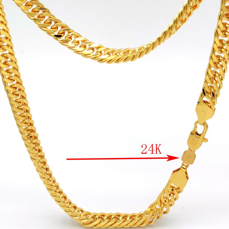Chains Cuban Curb Chain 24 K Stamp Link THAI BAHT Solid GOLD GP NECKLACE 24" Heavy 88 Grams Jewelry 4mm THICK TALL XPChains
Chains Cuban Curb Chain 24 K Stamp Link THAI BAHT Solid GOLD GP NECKLACE 24" Heavy 88 Grams Jewelry 4mm THICK TALL XPChains