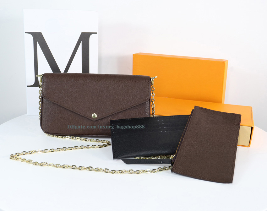 3pc Luxury Designers Fashion Chain Bags High quality Women Classic Brown Cross Body Totes handbags hobo purses lady shoulder channel tote bag 003, Dust bag
3pc Luxury Designers Fashion Chain Bags High quality Women Classic Brown Cross Body Totes handbags hobo purses lady shoulder channel tote bag 003, Dust bag