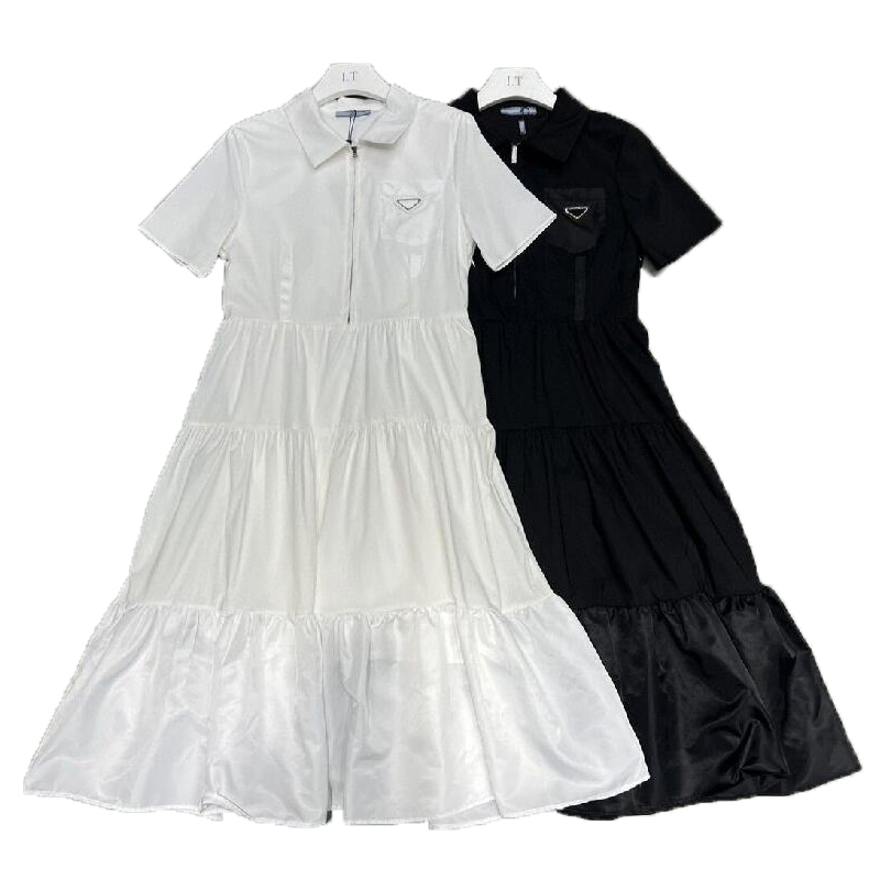 Fashion Luxury Designer Womens T Shirt Dress Brand Hip Dresss White Short Sleeve Round Neck Zip Fluffy skirt Dresses TOPS high-quality Women Summer Casual Dresses
Fashion Luxury Designer Womens T Shirt Dress Brand Hip Dresss White Short Sleeve Round Neck Zip Fluffy skirt Dresses TOPS high-quality Women Summer Casual Dresses