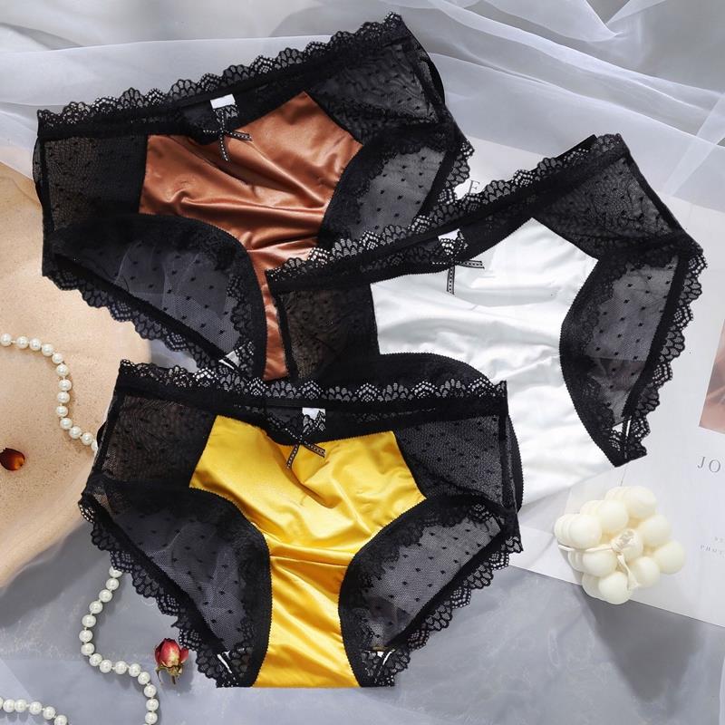 Womens Sexy Lace Underwear Panties Girly Soft And Comfortable Bow Mid-waist Pure Cotton, Yellow
Womens Sexy Lace Underwear Panties Girly Soft And Comfortable Bow Mid-waist Pure Cotton, Yellow