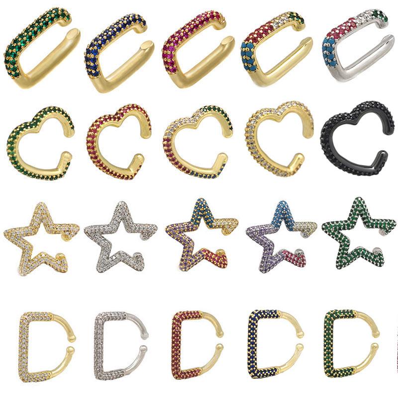 Clip-on & Screw Back 1 Piece Ear Clip On Earrings Cuff Rainbow CZ Gold Silver Color Women Earring Jewelry Non Pierced Star Heart WhiteClip-o
Clip-on & Screw Back 1 Piece Ear Clip On Earrings Cuff Rainbow CZ Gold Silver Color Women Earring Jewelry Non Pierced Star Heart WhiteClip-o