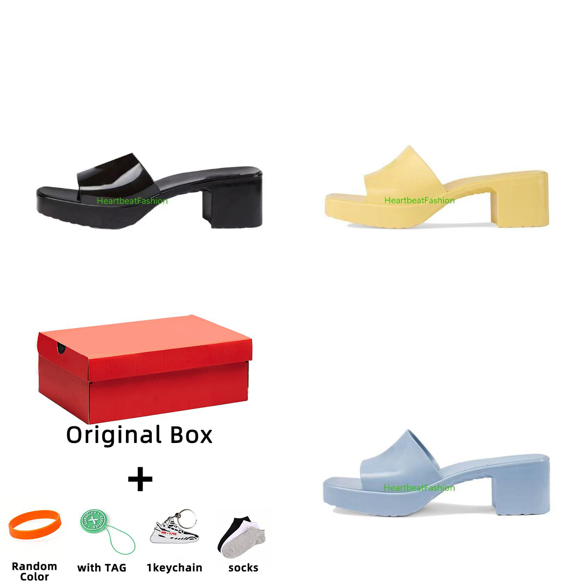 Women Rubber High Heel Slide Sandal Transparent slippers 5cm Platform Slipper Pink Green Candy Colors Outdoor Beach Slides Slippers Flip Flops With Box 35-41
Women Rubber High Heel Slide Sandal Transparent slippers 5cm Platform Slipper Pink Green Candy Colors Outdoor Beach Slides Slippers Flip Flops With Box 35-41
