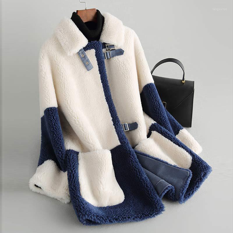 Women's Fur & Faux Lambs Clothing 2022 Winter Grain Cashmere Coat Sheared Splicing Female Jacket High Quality, Creamy-white
Women's Fur & Faux Lambs Clothing 2022 Winter Grain Cashmere Coat Sheared Splicing Female Jacket High Quality, Creamy-white