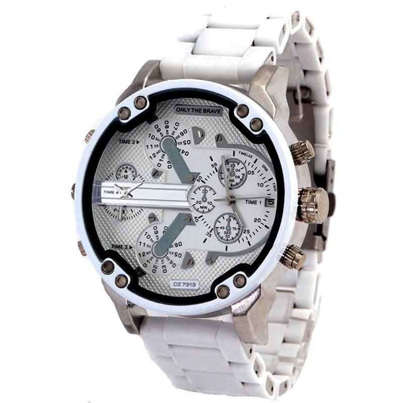 Wristwatches Men Big Large Dial Watch Fashion Individual Clock Silicone Belt White Quartz Sports Business Hour Male 
Wristwatches Men Big Large Dial Watch Fashion Individual Clock Silicone Belt White Quartz Sports Business Hour Male