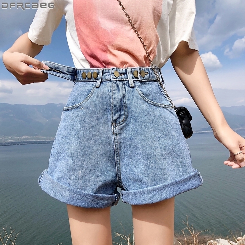 Harajuku Summer Short jean Femme Loose Wide leg Streetwear Denim Shorts Women High Waist Single Breasted Ladies Booty Shorts Y200822, Blue
Harajuku Summer Short jean Femme Loose Wide leg Streetwear Denim Shorts Women High Waist Single Breasted Ladies Booty Shorts Y200822, Blue