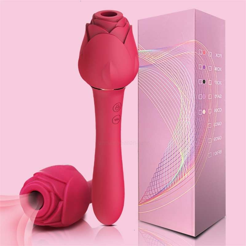 Powerful Rose Vibrator for Women Clitoris Nipple Clit Sucker Vacuum Stimulator Dildo Vibrators Female Sex Toys Adults 18 HE1H 0E8L