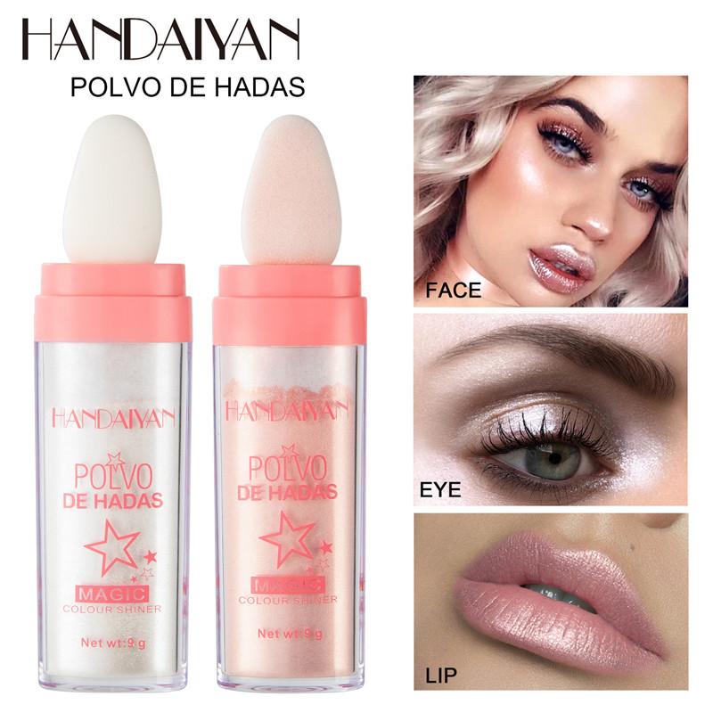 HanDaiYan Highlight Powder Polvo De Hadas it can be use on face eyes lips body hair with 3 color choos 9g, Mixed color
HanDaiYan Highlight Powder Polvo De Hadas it can be use on face eyes lips body hair with 3 color choos 9g, Mixed color
