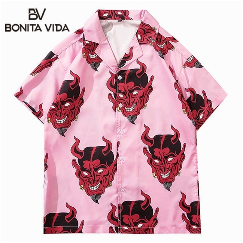Bonita Vida Hawaiian Shirt Men Hip Hop Streetwear Devil Printing Shirts Short Sleeve For Holiday Beach Fashion Blouse 210608, Purple
Bonita Vida Hawaiian Shirt Men Hip Hop Streetwear Devil Printing Shirts Short Sleeve For Holiday Beach Fashion Blouse 210608, Purple