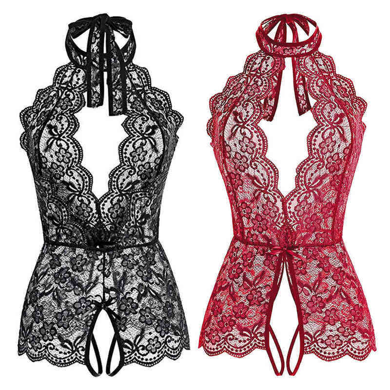 Nxy Sexy Underwear Women Sexy Nightwear Erotic Lingerie Open Lace Bra Sleepwear Outfits Transparent Babydoll Female Exotic Costumes Bodysuit 0401