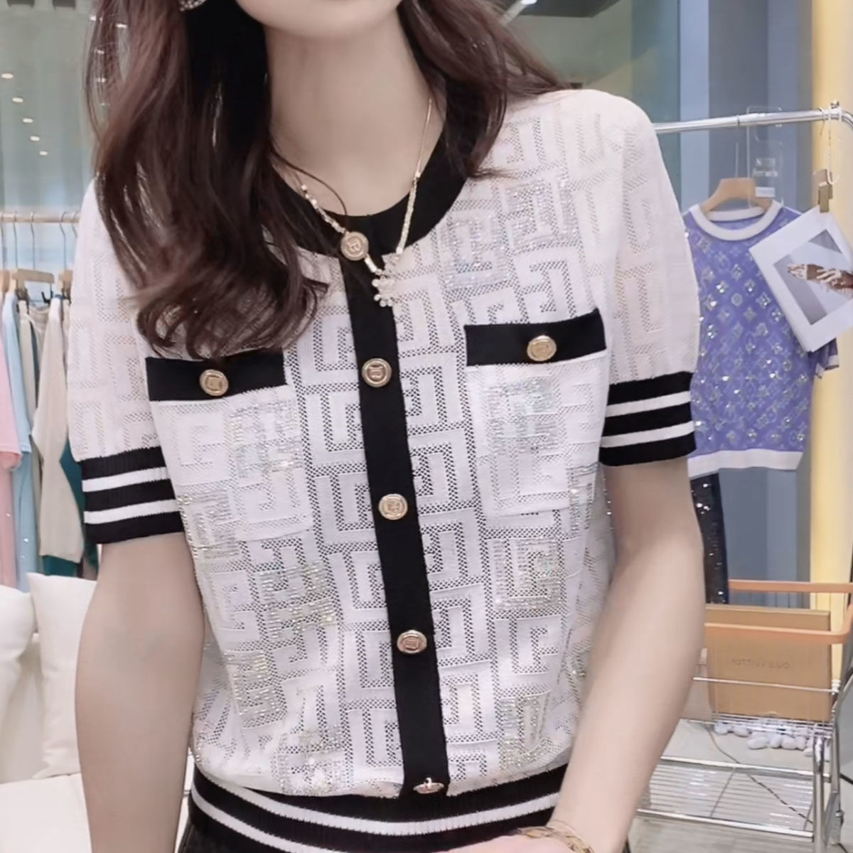 designer Fashion Tops Tees Women Knit Sweater Letter Pattern Crew Neck Women' Casual Pullover Short Sleeve Kintting Coats jumper size -L EO8X, Yellow
designer Fashion Tops Tees Women Knit Sweater Letter Pattern Crew Neck Women' Casual Pullover Short Sleeve Kintting Coats jumper size -L EO8X, Yellow