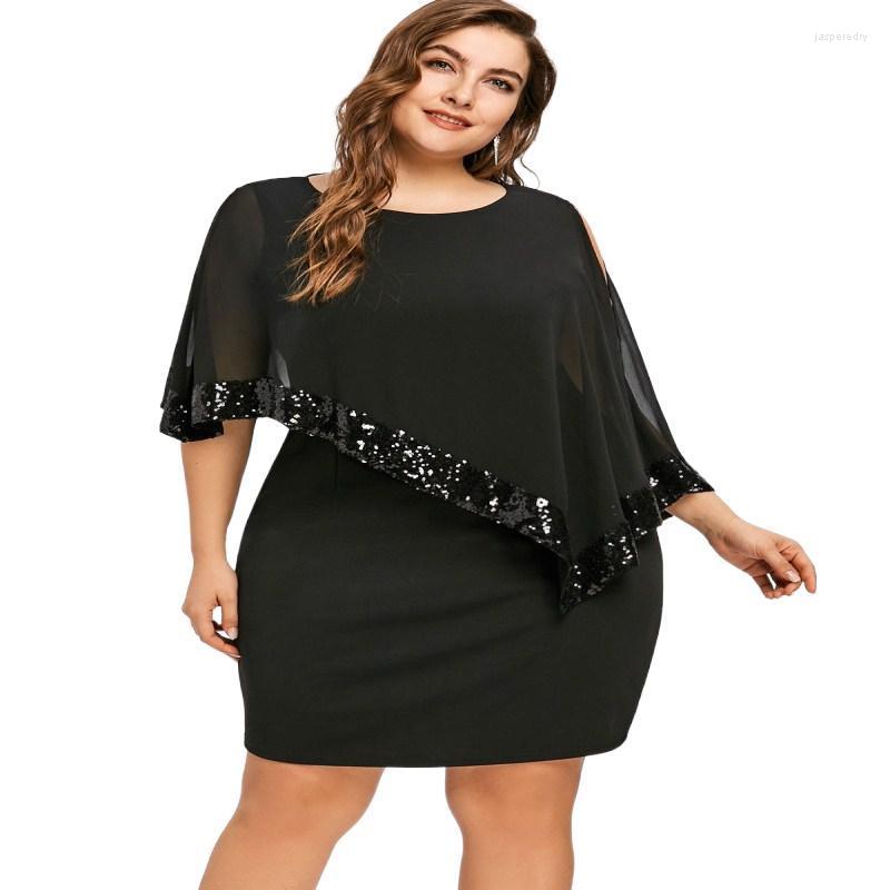 Plus Size Dresses Summer Women Party Dress Office Ladies Round Neck Cape Sleeve Elegant Bodycon 2022 Sequined 4XL Jasp22, Red
Plus Size Dresses Summer Women Party Dress Office Ladies Round Neck Cape Sleeve Elegant Bodycon 2022 Sequined 4XL Jasp22, Red