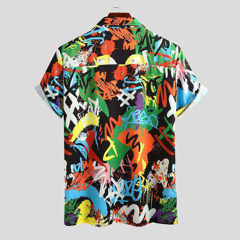 Fashion Mens Short Sleeve Hawaiian Shirt Fast Drying Summer Casual Floral Men Beach Shirts Turn Down Collar Blouses Tops 220322