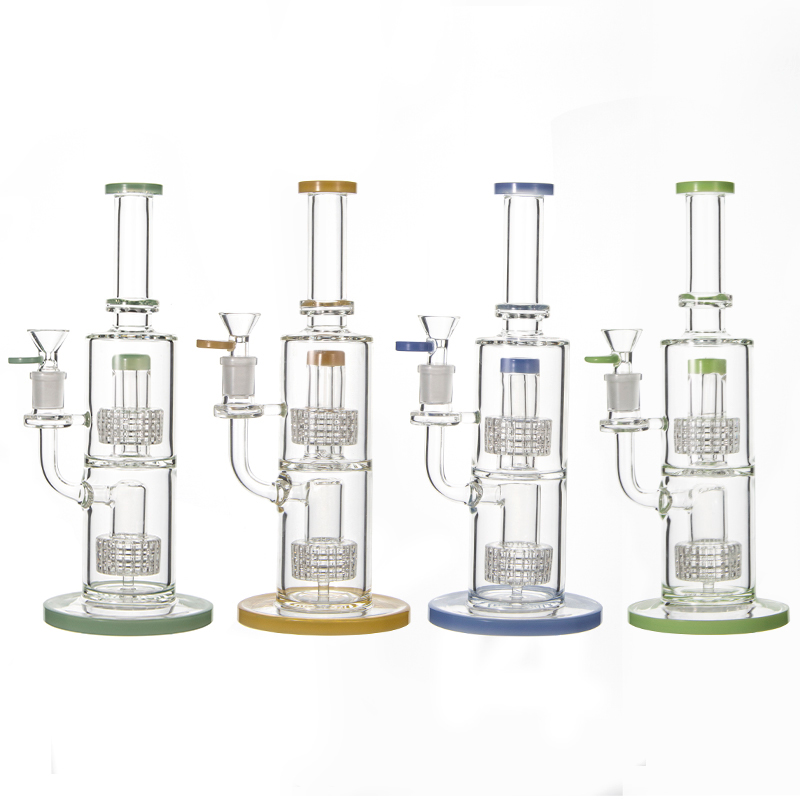 Double Stereo Matrix Hookahs 11 Inch Thick Glass Bongs Birdcage Perc Water Pipes Colored 14mm Joint Oil Dab Rigs Yellow Green Blue With Bowl
Double Stereo Matrix Hookahs 11 Inch Thick Glass Bongs Birdcage Perc Water Pipes Colored 14mm Joint Oil Dab Rigs Yellow Green Blue With Bowl