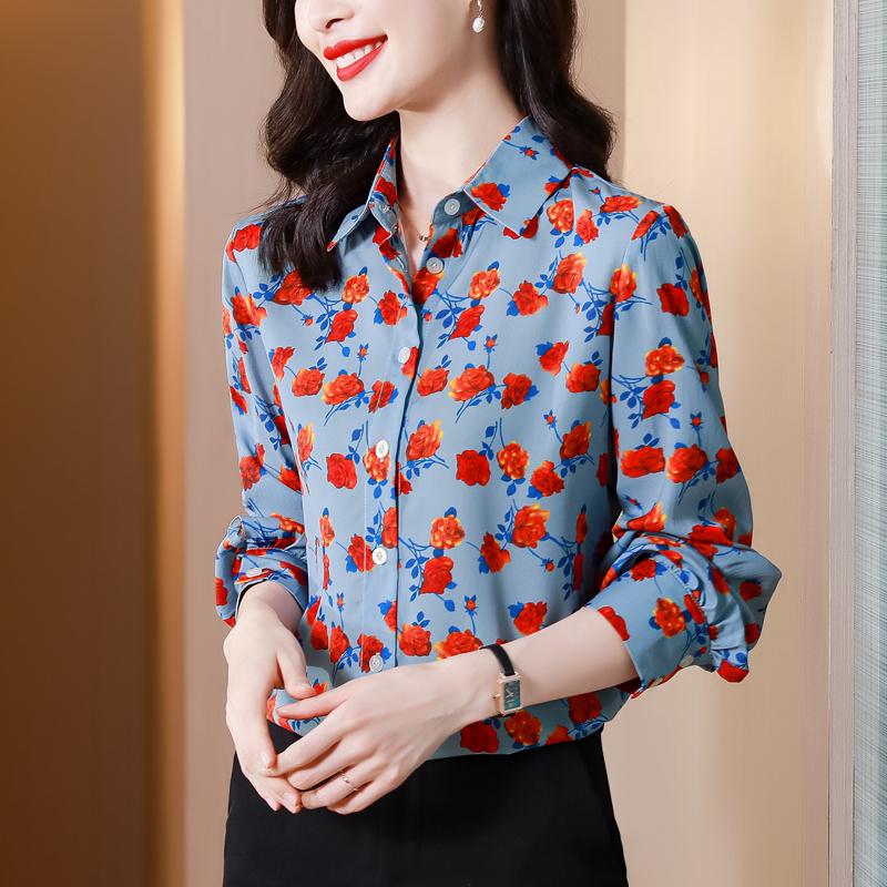 Women's Blouses & Shirts TingYiLi Spring Summer Vintage Floral Print Blue Women Casual Loose Long Sleeve Button Up Blouse Korean Style Chiff
Women's Blouses & Shirts TingYiLi Spring Summer Vintage Floral Print Blue Women Casual Loose Long Sleeve Button Up Blouse Korean Style Chiff