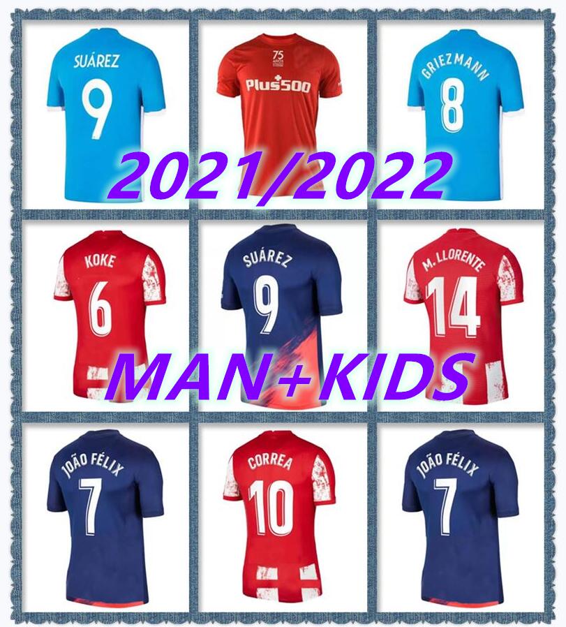 Atletico soccer jersey JOÃO F É L I X 2021 2022 .LLORENTE 21 22 KOKE SAUL SUAREZ Correa Carrasco LEMAR football shirt uniforms men + kids kit sets
Atletico soccer jersey JOÃO F É L I X 2021 2022 .LLORENTE 21 22 KOKE SAUL SUAREZ Correa Carrasco LEMAR football shirt uniforms men + kids kit sets