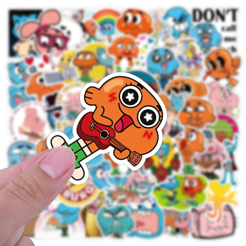 50Pcs Cartoon The Amazing World of Gumball sticker anime Graffiti Kids Toy Skateboard car Motorcycle Bicycle Sticker Decals Wholesale