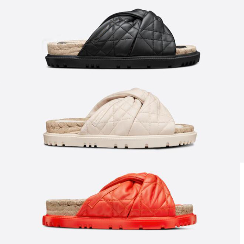 Womens Platform Dtwist Slide Lambskin Slippers EVA Rope Thick Soles Sandals Designer Twist Mule Slides Summer Beach Shoes size 35-40, Color 1 
Womens Platform Dtwist Slide Lambskin Slippers EVA Rope Thick Soles Sandals Designer Twist Mule Slides Summer Beach Shoes size 35-40, Color 1
