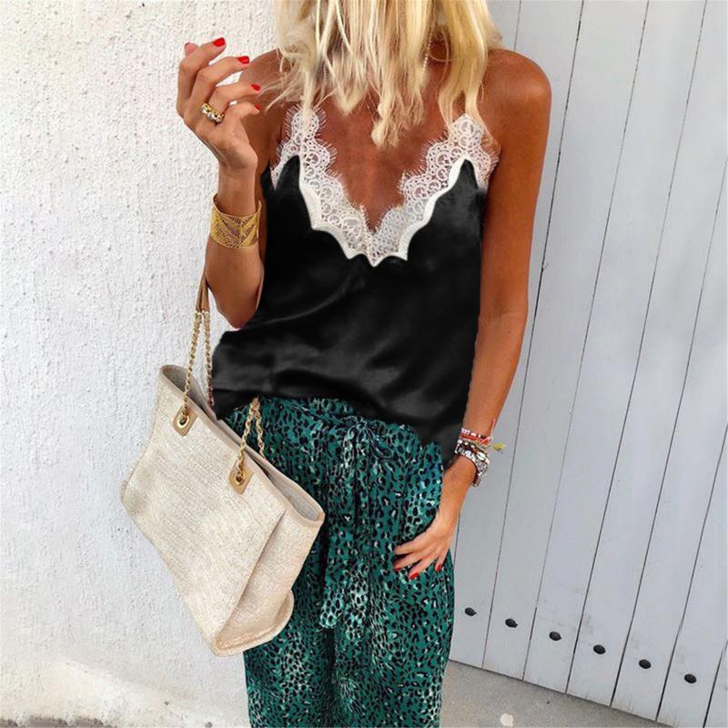Women' Tanks & Camis Summer Harajuku Top Women Sexy V Neck Lace Patchwork Sleeveless Tank Strappy Tee Tops Blouse Mujer CamisetasWomen, Black
Women' Tanks & Camis Summer Harajuku Top Women Sexy V Neck Lace Patchwork Sleeveless Tank Strappy Tee Tops Blouse Mujer CamisetasWomen, Black