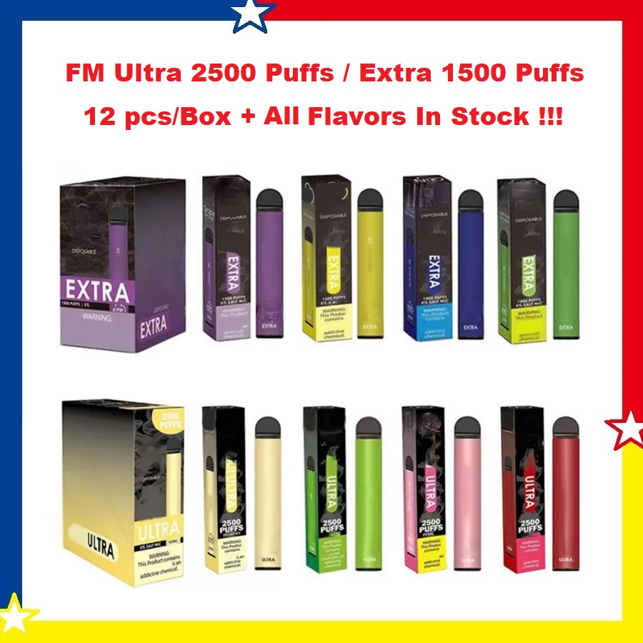 FM Ultra 2500 Puffs / Extra 1500 Puffs Disposable E cigarettes Vape Pen 8ml Cartridge Pre-Filled Pods 1000mAh Battery Starter Kit Vaporizers bang xxl puff infinity
FM Ultra 2500 Puffs / Extra 1500 Puffs Disposable E cigarettes Vape Pen 8ml Cartridge Pre-Filled Pods 1000mAh Battery Starter Kit Vaporizers bang xxl puff infinity
