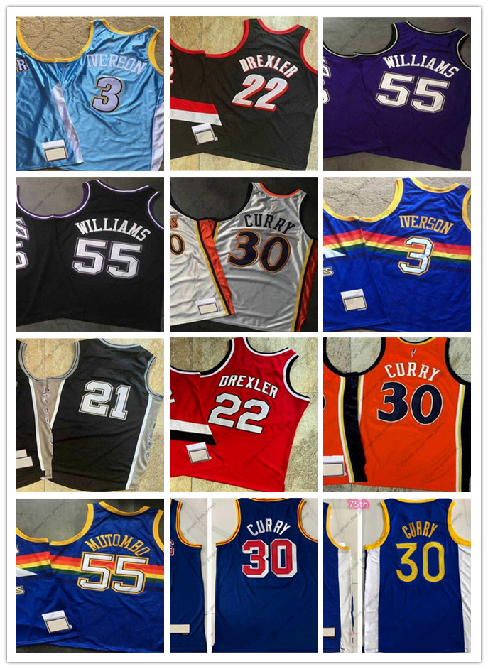 2022 Authentic Stitched Retro Mitchell and Ness Basketball Jerseys Carmelo Anthony Dikembe Mutombo Stephen Curry Allen Iverson Clyde Drexler Jason Williams new
2022 Authentic Stitched Retro Mitchell and Ness Basketball Jerseys Carmelo Anthony Dikembe Mutombo Stephen Curry Allen Iverson Clyde Drexler Jason Williams new