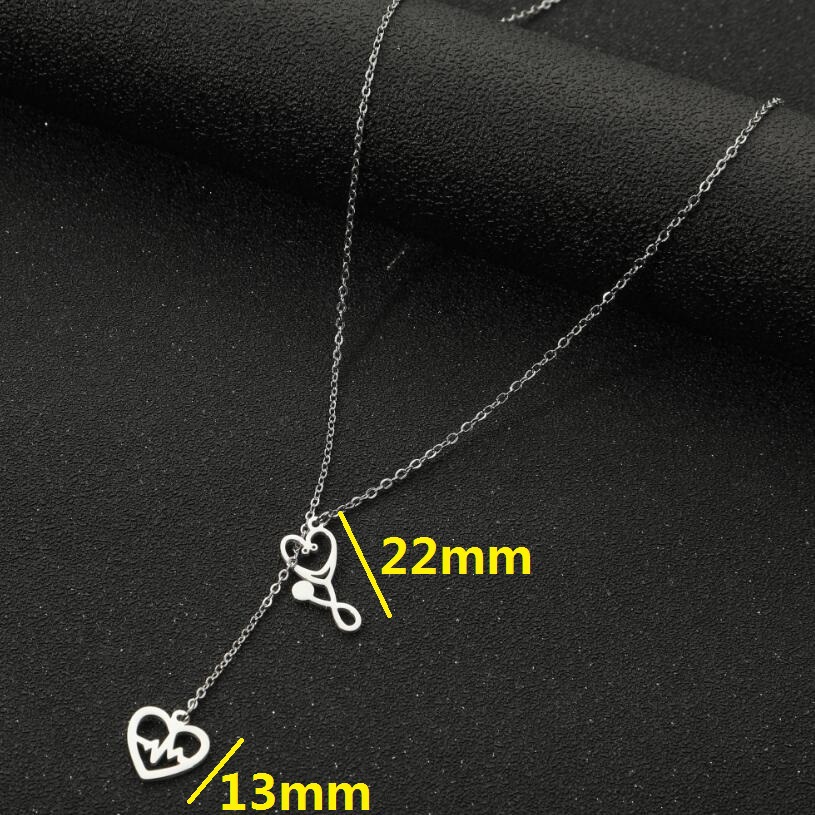 Lucky Number 8 Hollow Out Star Heart Moon Stainless Steel Necklace Pendants For Women Girls Jewelry