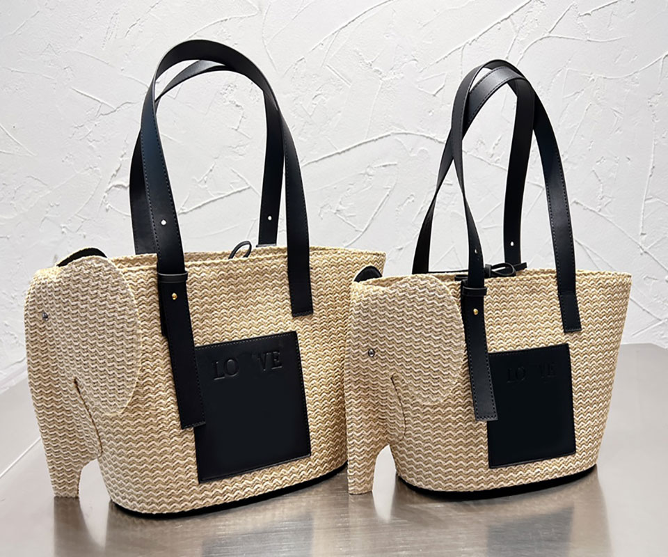 Elephant Head Straw Bags Tote Bag Women Handbag Knitting Shopping Shoulder Bag Rainbow Stripe Leather Straps Tape Large Capacity High Quality Purse Totes, #1
Elephant Head Straw Bags Tote Bag Women Handbag Knitting Shopping Shoulder Bag Rainbow Stripe Leather Straps Tape Large Capacity High Quality Purse Totes, #1