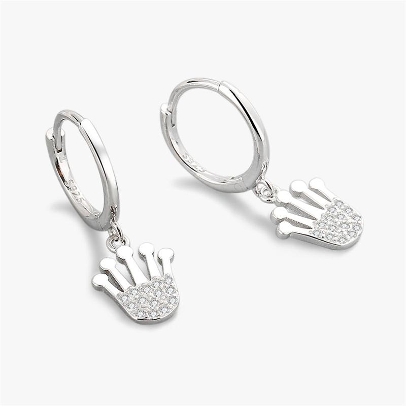 Hoop & Huggie Sweet Temperament Crown Earrings For Women 925 Sterling Silver Jewelry Shiny Zircon Ear Buckle Lady Wedding AccessoriesHoop
Hoop & Huggie Sweet Temperament Crown Earrings For Women 925 Sterling Silver Jewelry Shiny Zircon Ear Buckle Lady Wedding AccessoriesHoop